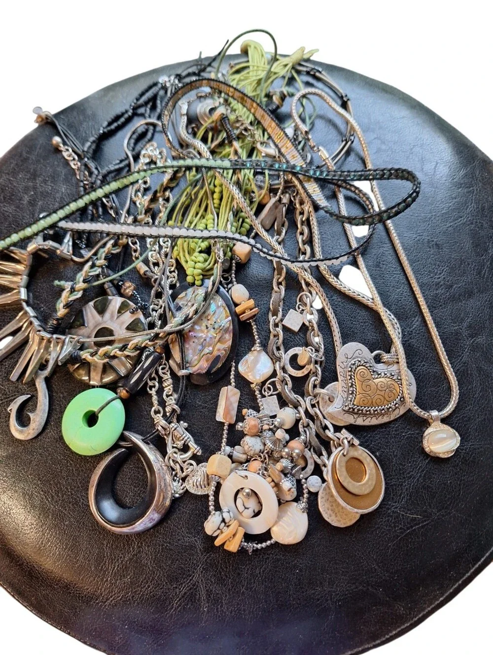 22 Bundle Mixed Jewelry Lot Chicos & Other Brands Silver Toned BEACHY Coastal